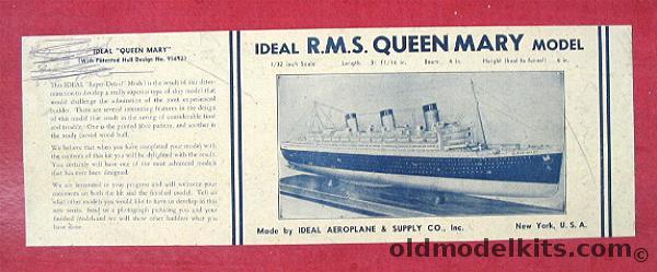 Ideal Aeroplane & Supply RMS Queen Mary 'Super Detail' Kit plastic model kit